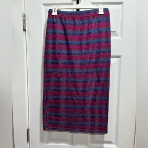 Time and Tru Multicolor Striped Pencil Skirt